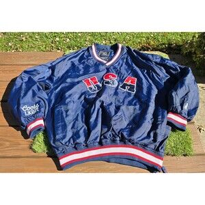 Vintage Dead Stock Starter USA Nylon (XL) V-Neck Jacket OLYMPICS Coors Light